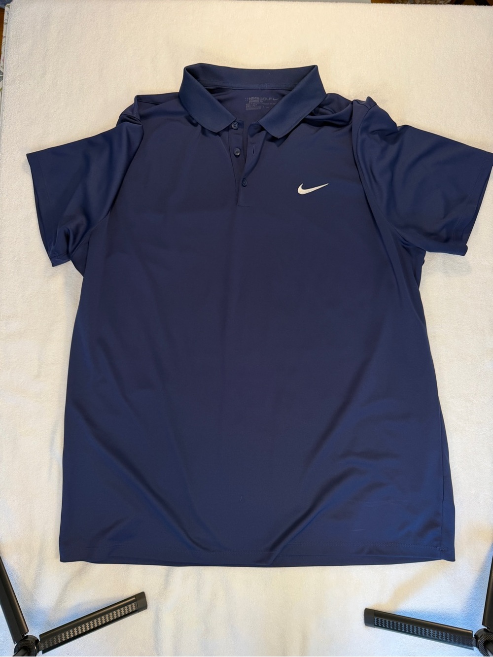 Nike Golf Dri-FIT Navy Polo Shirt Mens XXL Blue Performance Golf Shirt